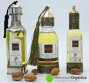 Cosmetic Pure Argan Oil in Handmade Bottle